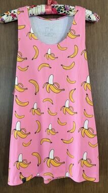 ChicknLegs pink mens running tank top bananas size medium athletic sportswear